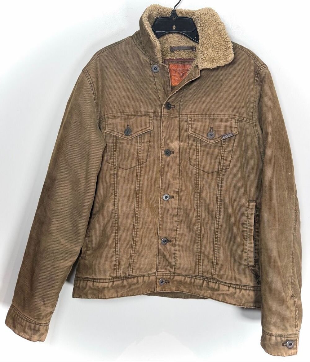 American Eagle distressed corduroy jacket size medium